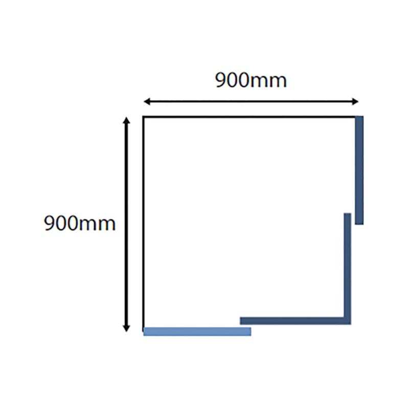 corner enter shower door clear glass